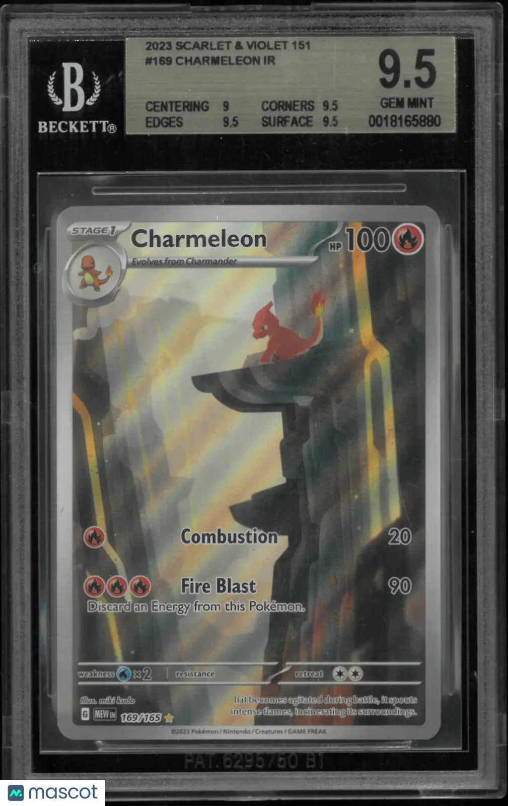 2023 Pokemon Scarlet and Violet 151 Charmeleon IR #169 BGS 9.5 