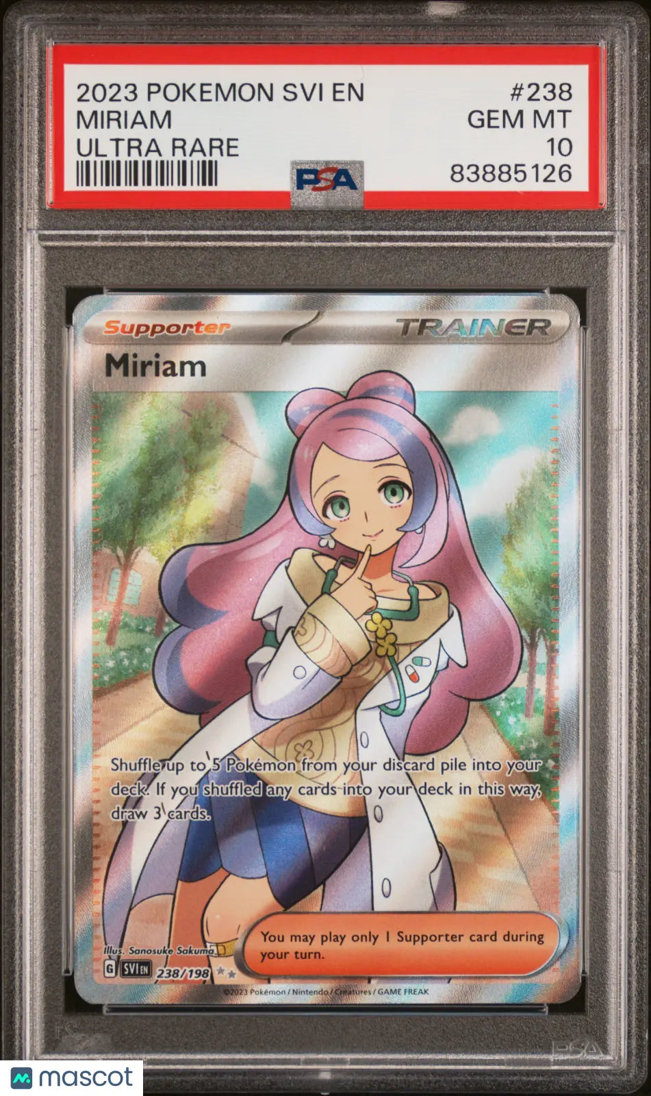 2023 Pokemon Svi EN-Scarlet & Violet Miriam Ultra Rare PSA 10 238/198 