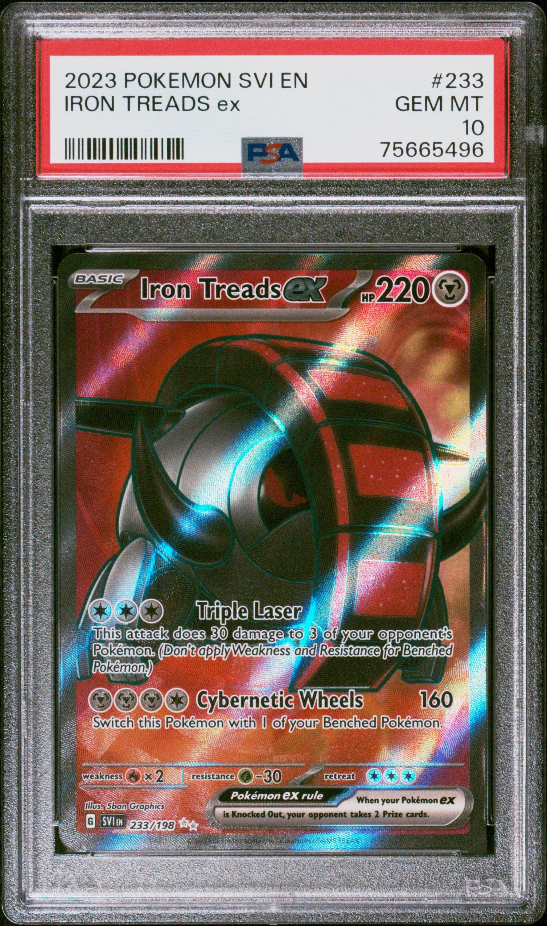2023 Pokemon Svi En-Scarlet & Violet #233 Iron Treads Ex Ultra Rare PSA 10 