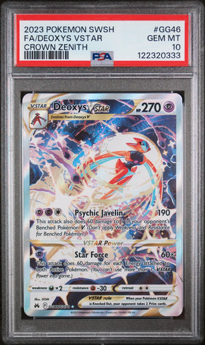 2023 Pokemon Sword And Shield Crown Zenith Deoxys VSTAR GG46/GG70 PSA 10 