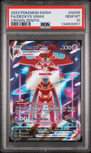 2023 Pokemon Sword And Shield Crown Zenith Deoxys Vmax GG45/GG70 PSA 10 