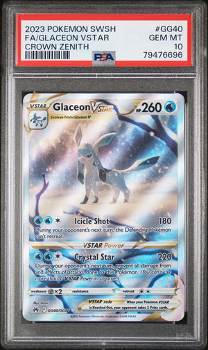 2023 Pokemon Sword And Shield Crown Zenith GG40/GG70 Glaceon Vstar PSA 10 