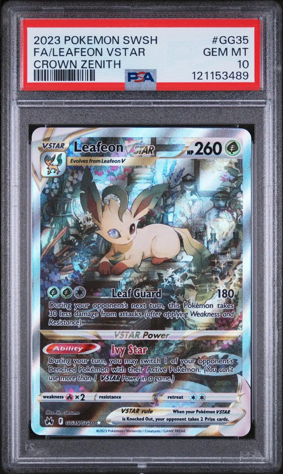 2023 Pokemon Sword and Shield Crown Zenith GG35/GG70 Leafeon Vstar PSA 10 