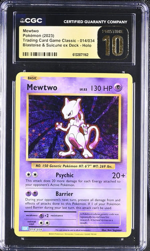 2023 Pokemon Trading Card Game Classic Mewtwo Holo Pristine CGC 10 14/34 