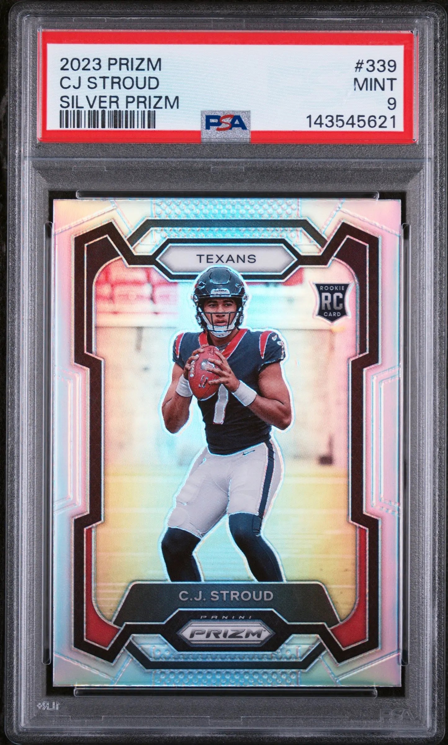 2023 Prizm Football Rookie CJ Stroud Silver Prizm RC Rookie PSA 9 