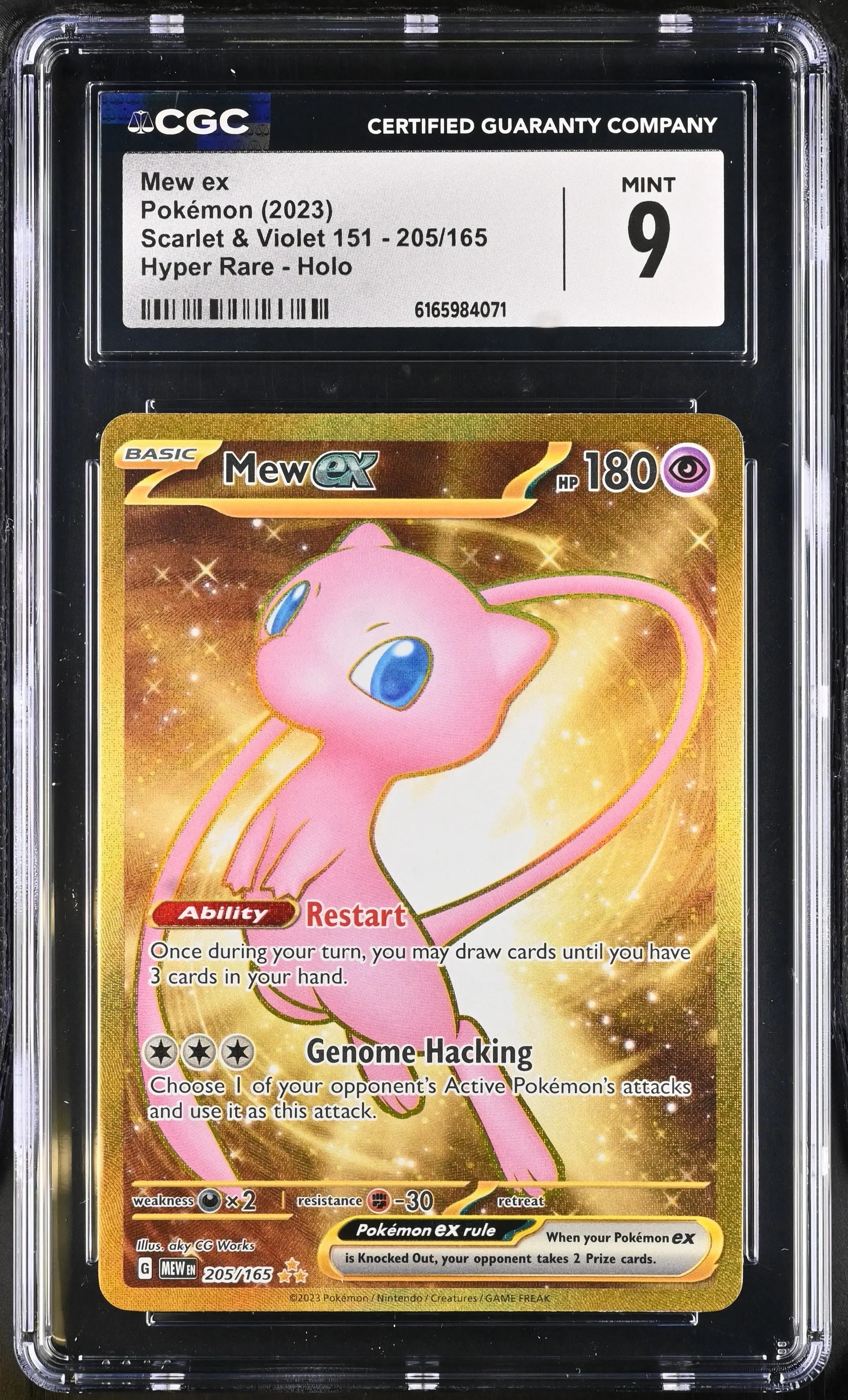 2023 Scarlet & Violet 151 Mew ex Hyper Rare 205/165 CGC 9 