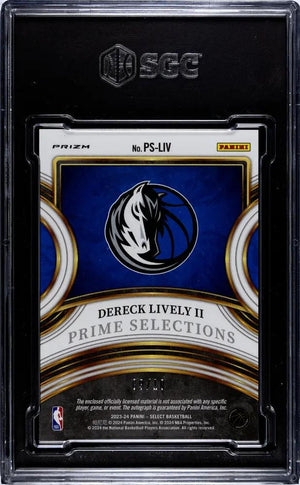 2023 Select Dereck Lively II RC Prime Selections Patch Auto Gold Prizm SGC 9 /10 