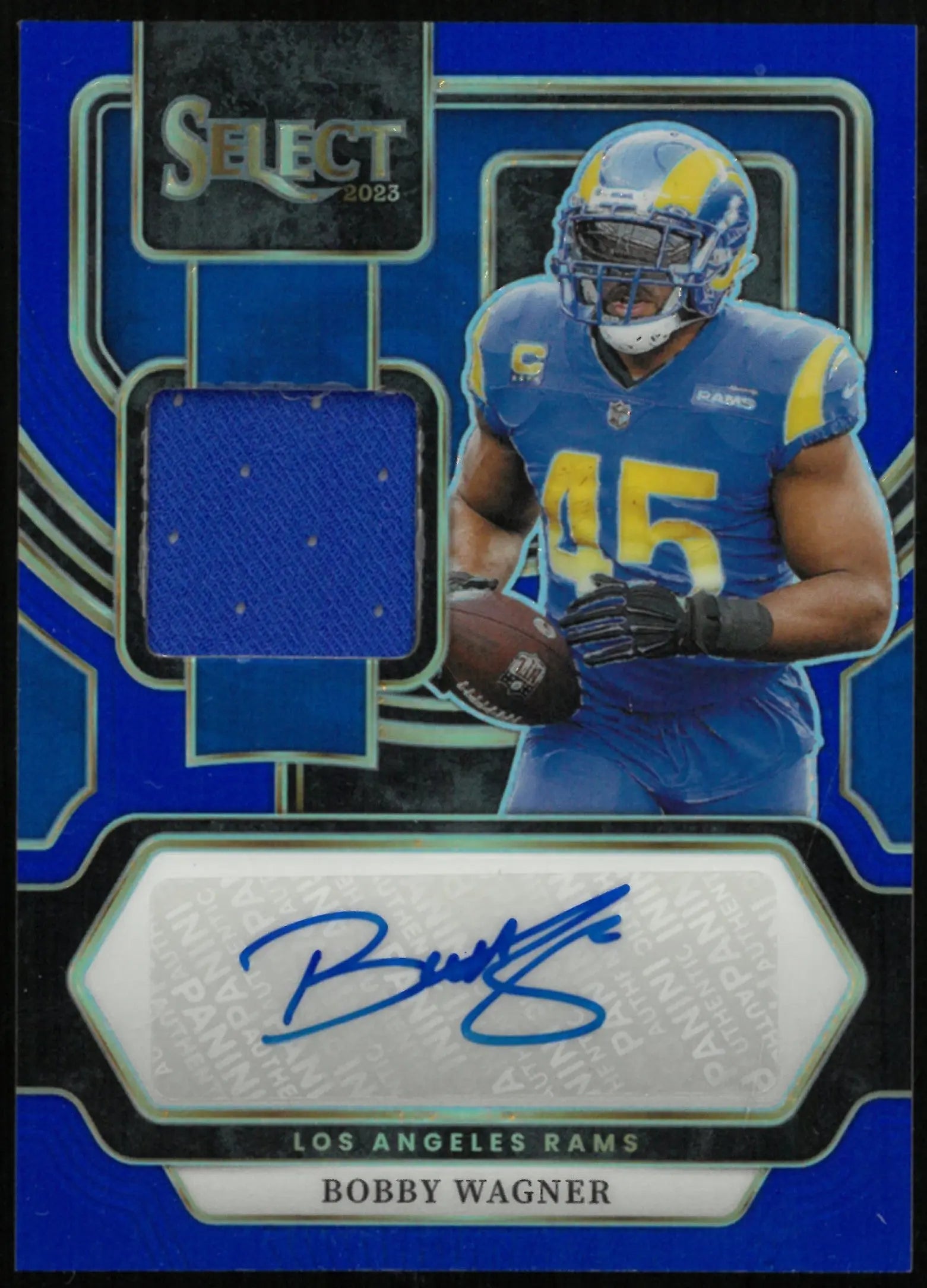 2023 Select Football Bobby Wagner Blue Patch Auto Autograph /75 