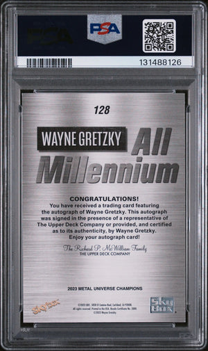 2023 Skybox Metal Universe Champions Autograph Wayne Gretzky Auto Silver PSA 7 