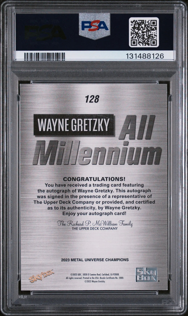 2023 Skybox Metal Universe Champions Autograph Wayne Gretzky Auto Silver PSA 7 