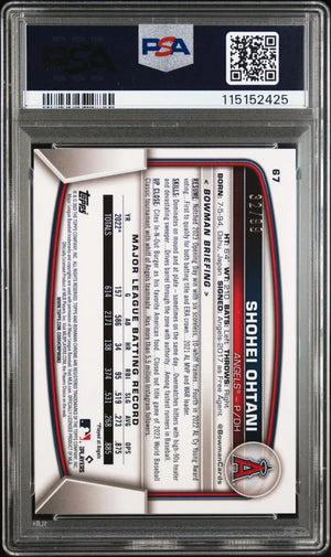2023 Topps Bowman Chrom Shohei Ohtani Green Refractor /99 PSA 10 