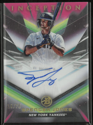 2023 Topps Bowman Inception Prospects Autograph Spencer Jones 16/75 
