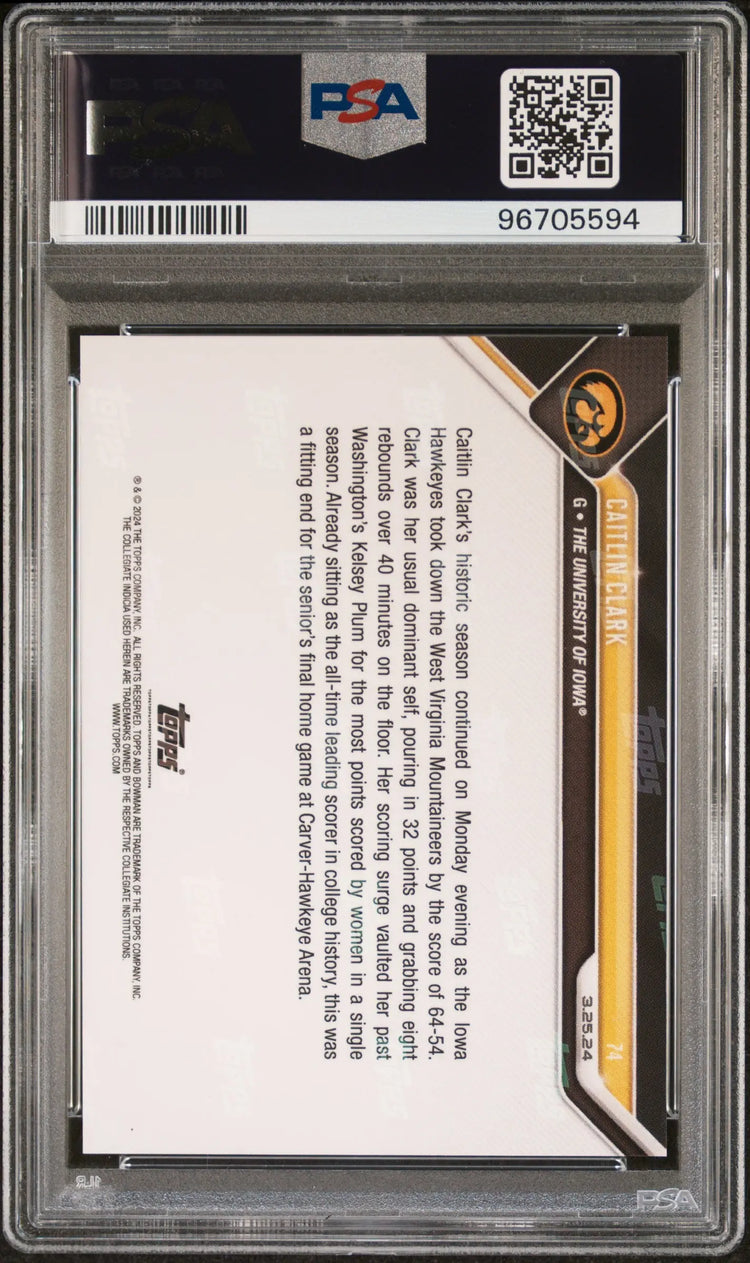 2023 Topps Bowman U Now Caitlin Clark PSA 10 