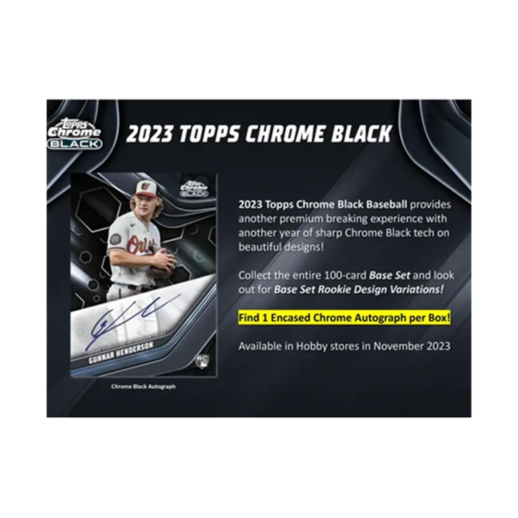 2023 Topps Chrome Black Baseball Hobby Box 