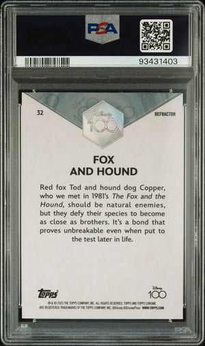 2023 Topps Chrome Disney 100 Fox And Hound Refractor PSA 10 
