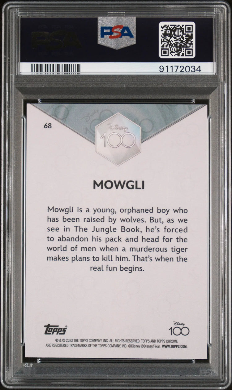 2023 Topps Chrome Disney 100 Mowgli Pink #68 PSA 9 /399 