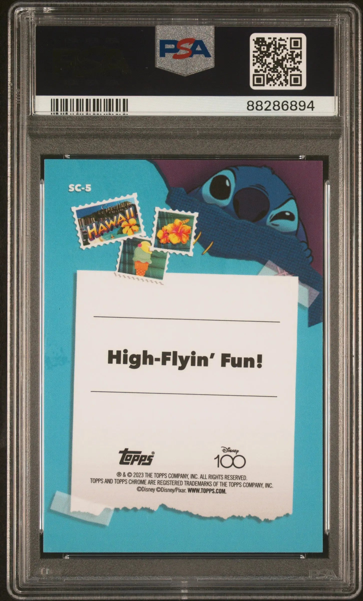 2023 Topps Chrome Disney 100 Stitch In Costume High-Flyin’ Fun! #SC5 PSA 9 