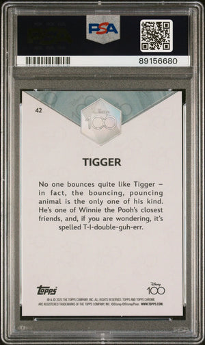 2023 Topps Chrome Disney 100 Tigger Purple /299 PSA 9 
