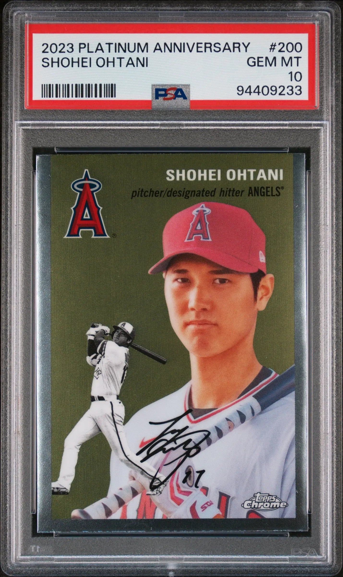 2023 Topps Chrome Platinum Anniversary Shohei Ohtani #200 PSA 10 