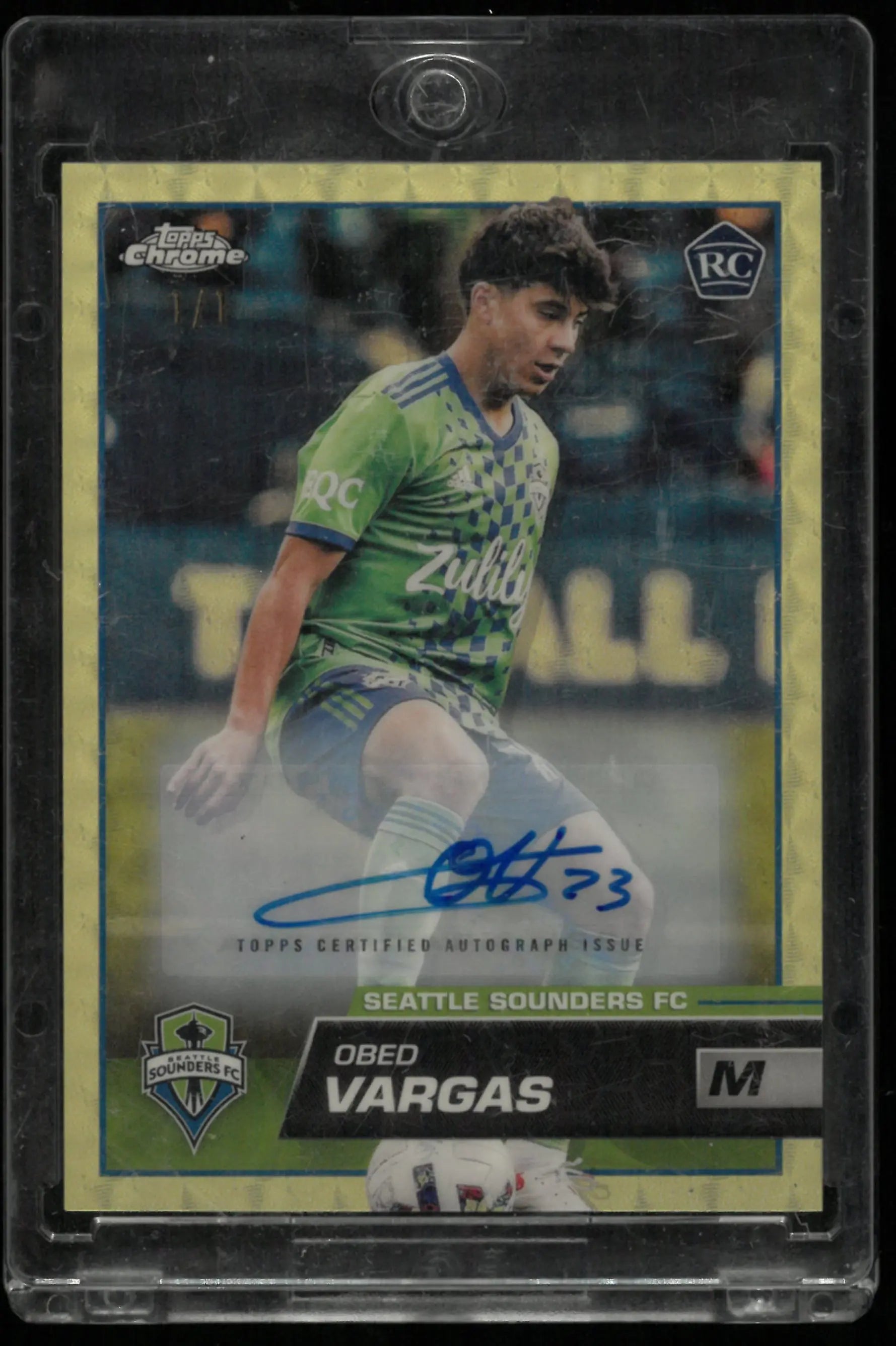 2023 Topps Chrome Rookie Obed Vargas Autograph Auto RC Gold /1 