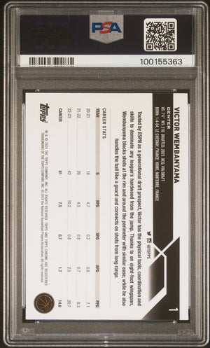 2023 Topps Chrome Rookie Victor Wembanyama Purple Geometric /119 RC PSA 9 