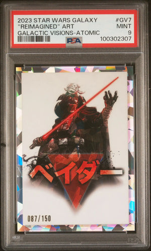 2023 Topps Chrome Star Wars Galaxy Galactic Visions Reimagined Art Atomic PSA 9 