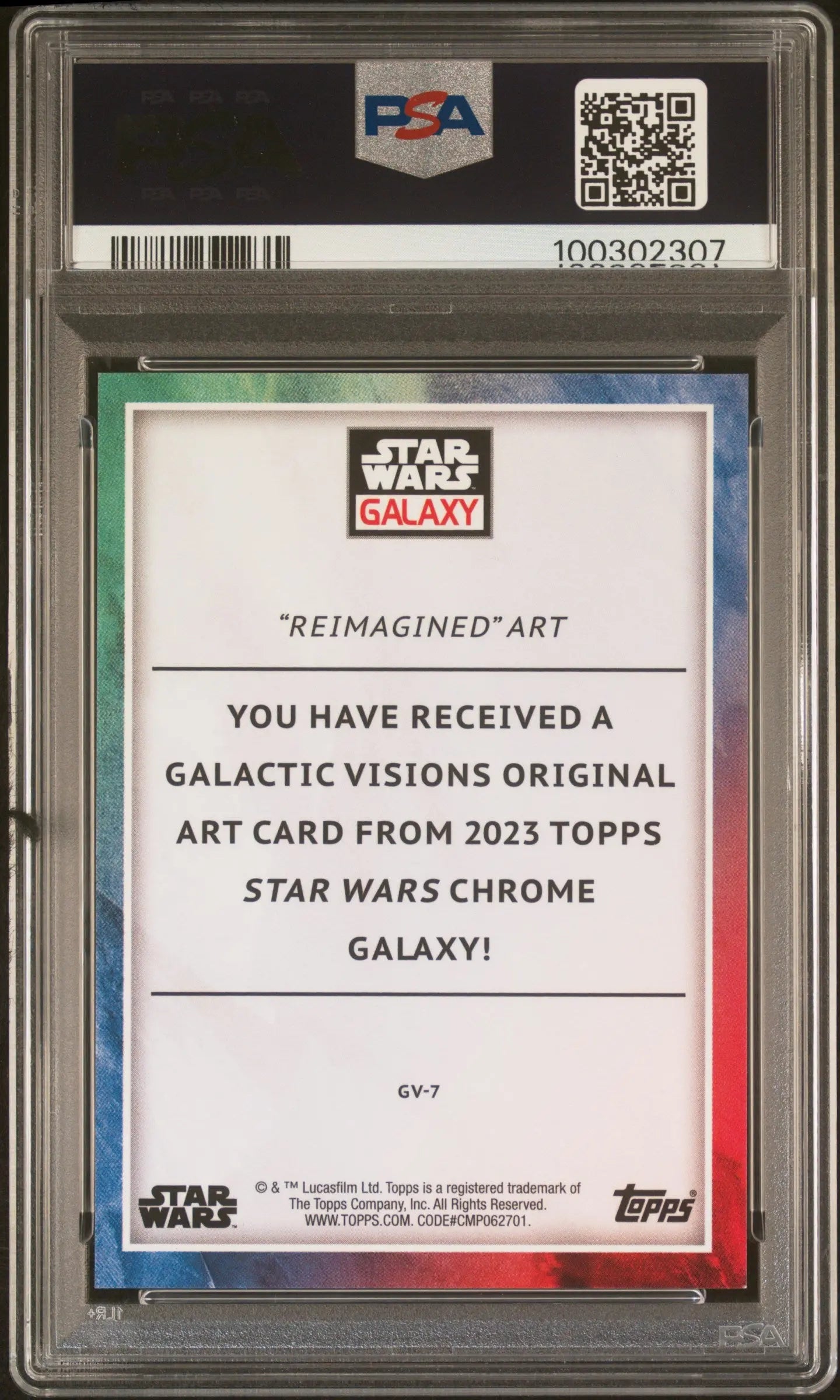 2023 Topps Chrome Star Wars Galaxy Galactic Visions Reimagined Art Atomic PSA 9 