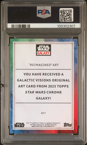 2023 Topps Chrome Star Wars Galaxy Galactic Visions Reimagined Art Atomic PSA 9 