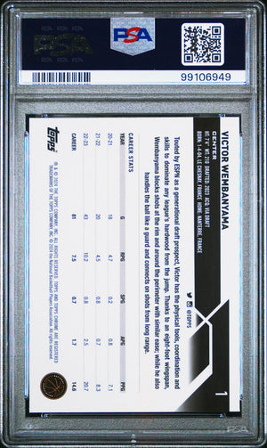 2023 Topps Chrome Victor Wembanyama RC Rookie #1 PSA 10 