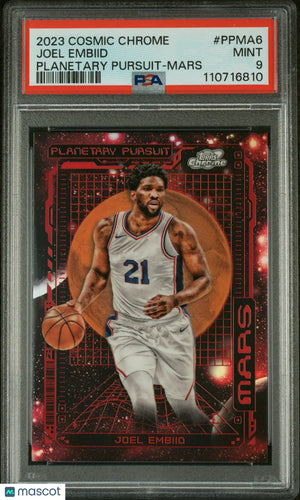 2023 Topps Cosmic Chrome Basketball Planetary Pursuit Joel Embiid Mars PSA 9 