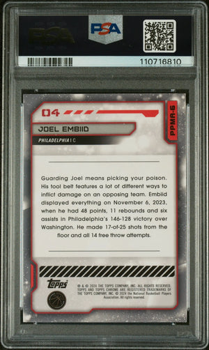 2023 Topps Cosmic Chrome Basketball Planetary Pursuit Joel Embiid Mars PSA 9 