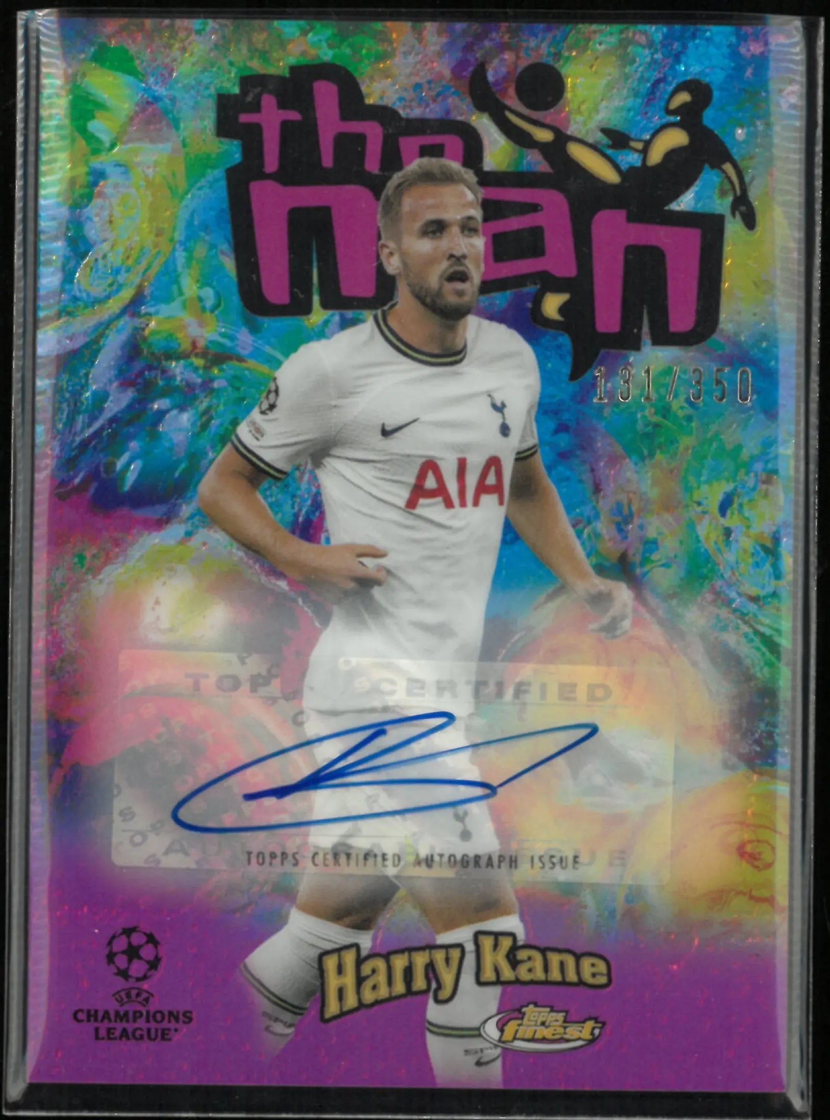2023 Topps Finest UEFA Champions League The Man Harry Kane Autograph Auto /350 