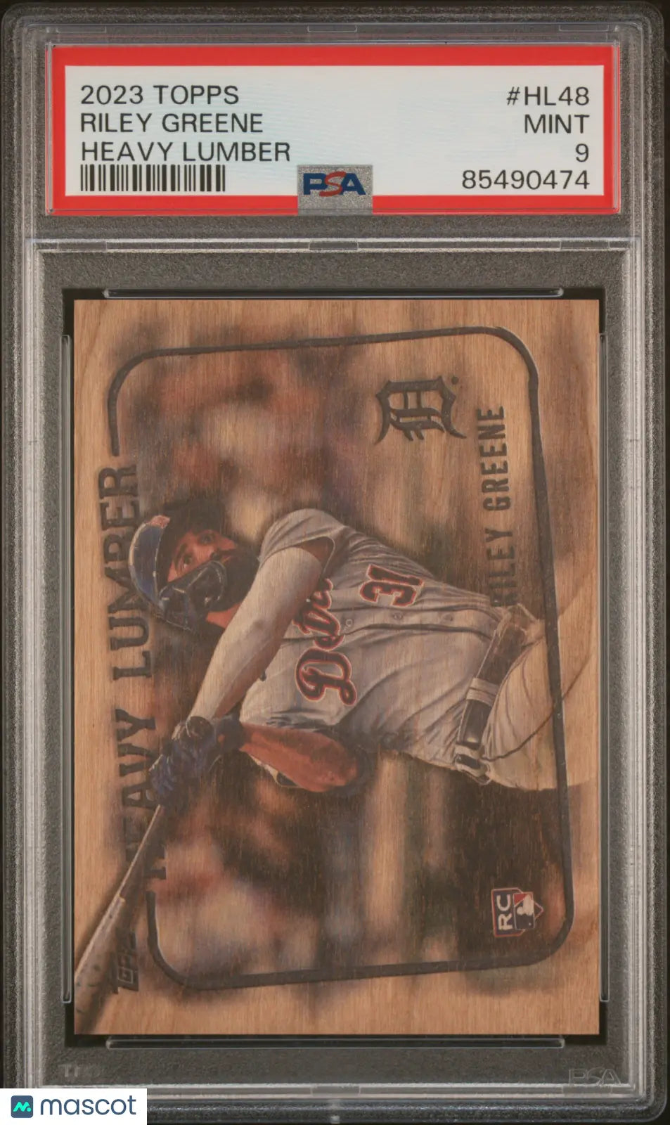 2023 Topps Heavy Lumber Riley Greene RC Rookie Update PSA 9 