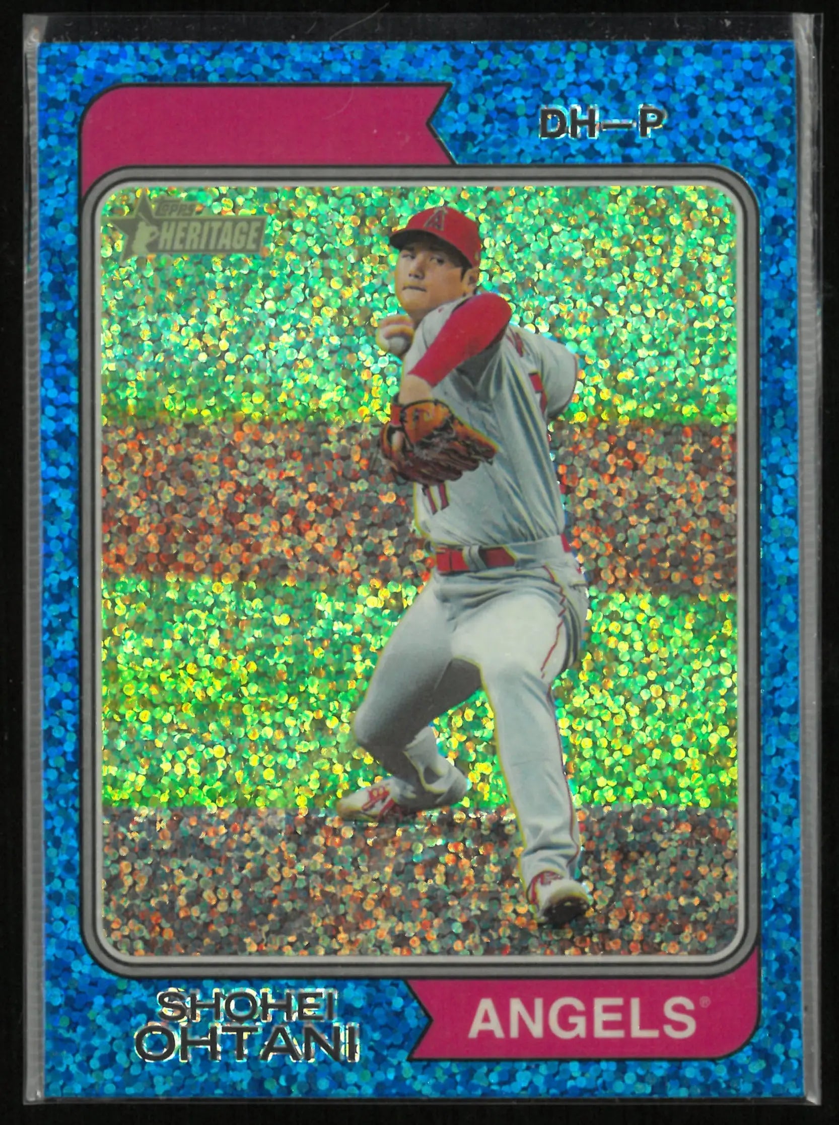 2023 Topps Heritage Shohei Ohtani Blue Mini Diamonds 