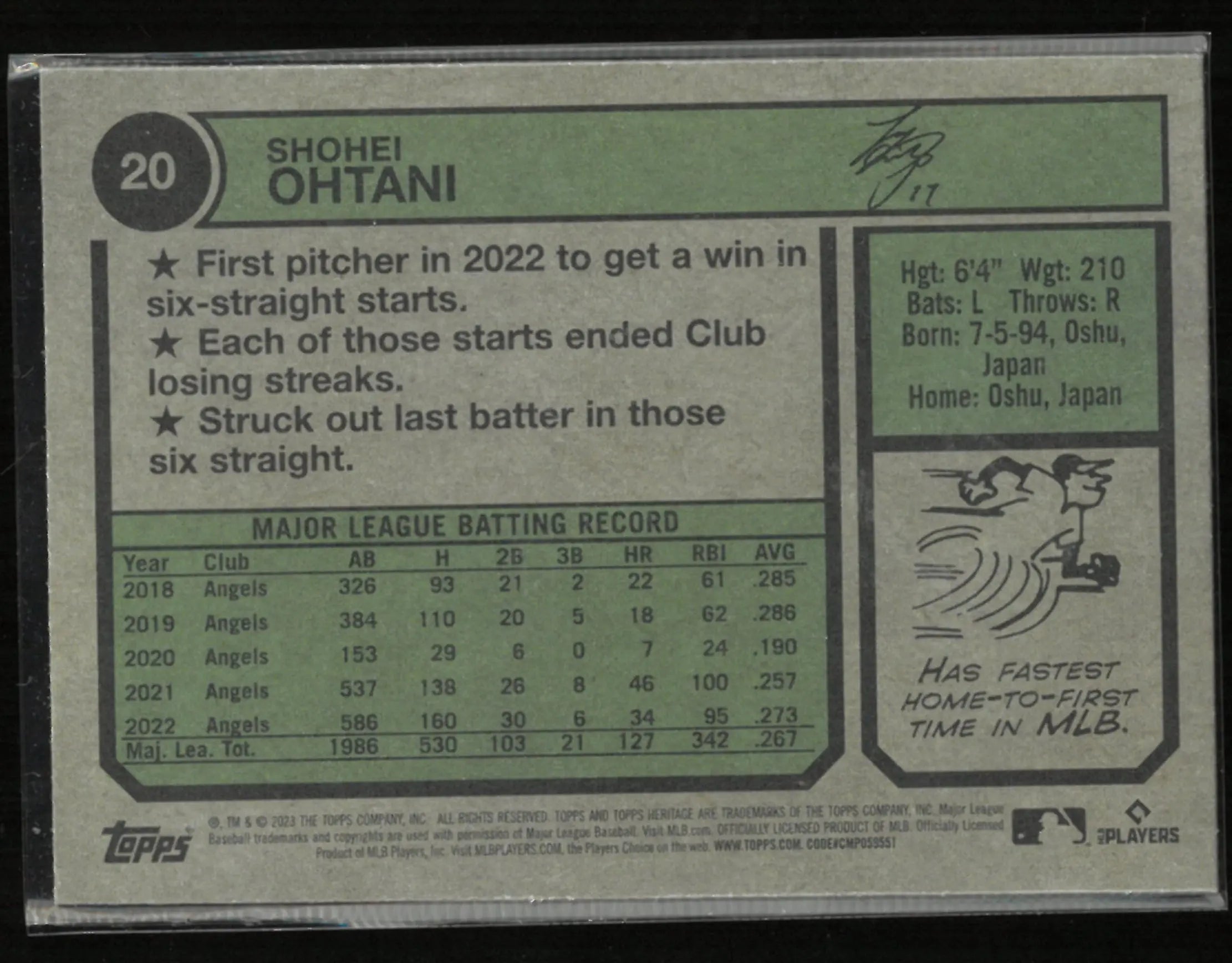 2023 Topps Heritage Shohei Ohtani Blue Mini Diamonds 