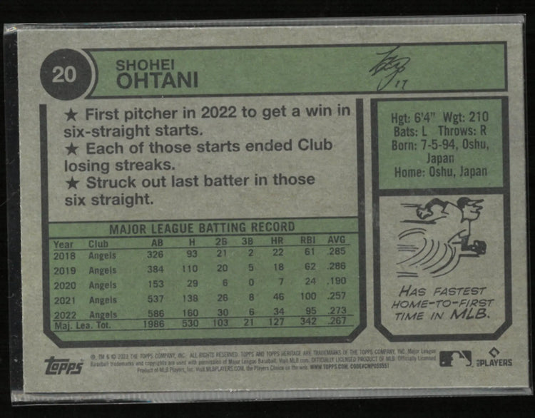 2023 Topps Heritage Shohei Ohtani Blue Mini Diamonds 