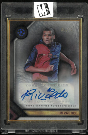 2023 Topps Museum UEFA CL Gold Framed Auto Rivaldo /10 