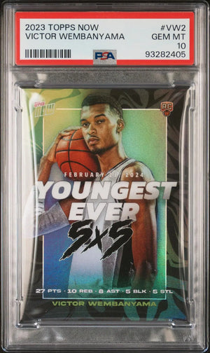2023 Topps Now Rookie Victor Wembanyama RC PSA 10 