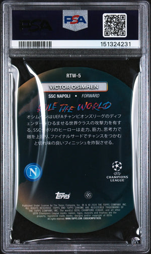2023 Topps UEFA Champions League JP Edition Rule The World Victor Osimhen PSA 9 