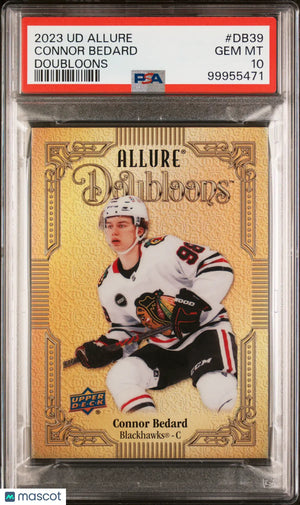 2023 Upper Deck Allure Doubloons Gold Connor Bedard RC Rookie PSA 10 
