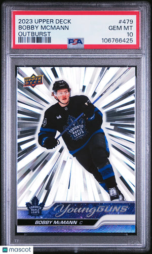 2023 Upper Deck Bobby Mcmann #479 Outburst PSA 10 