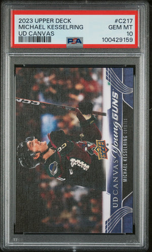 2023 Upper Deck Canvas Series 2 Young Guns Rookie Michael Kesselring RC PSA 10 