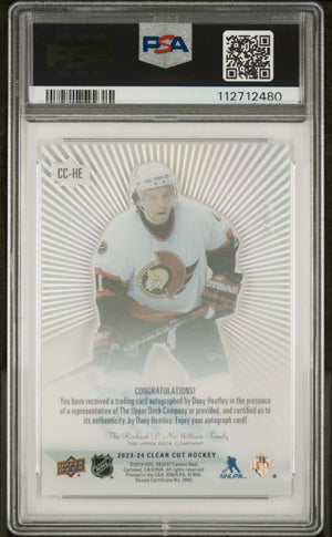 2023 Upper Deck Clear Cut Autograph Auto Dany Heatley Outburst PSA 10 /25 