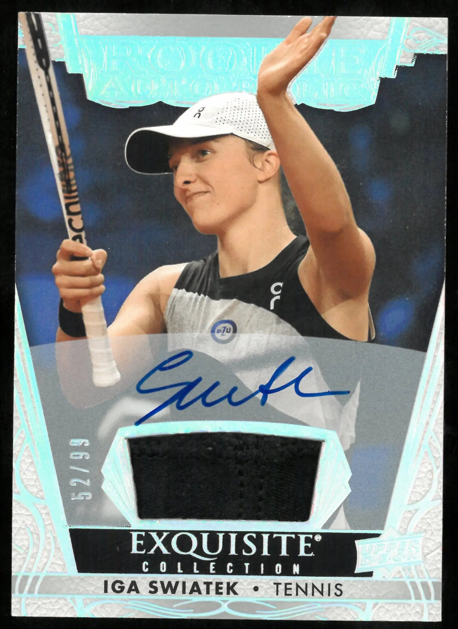 2023 Upper Deck Exquisite Collection Rookie Patch Auto Iga Swiatek /99 