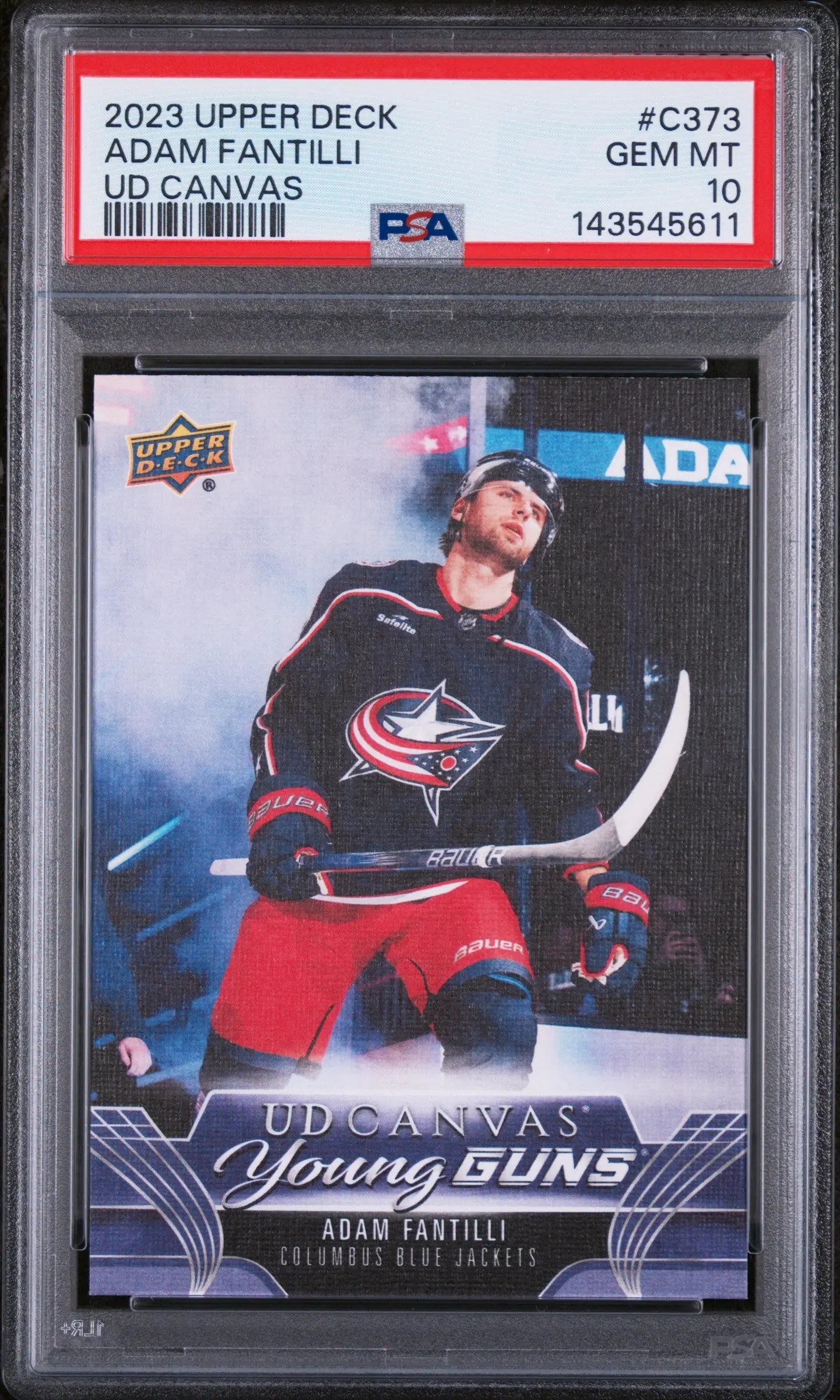 2023 Upper Deck Extended Series UD Canvas Young Guns Rookie Adam Fantilli  PSA10 