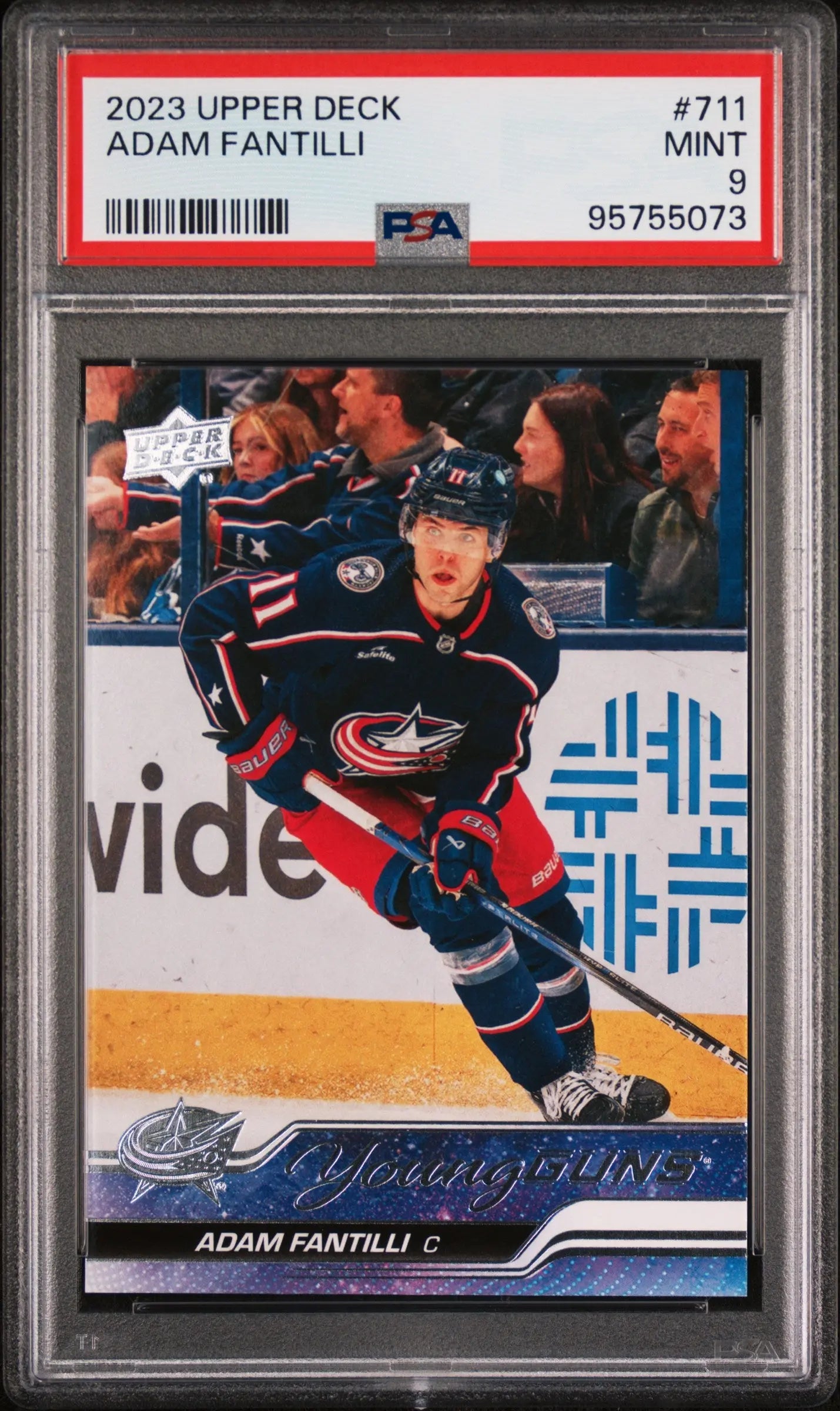 2023 Upper Deck Extended Series Young Guns Rookie Adam Fantilli RC PSA 9 