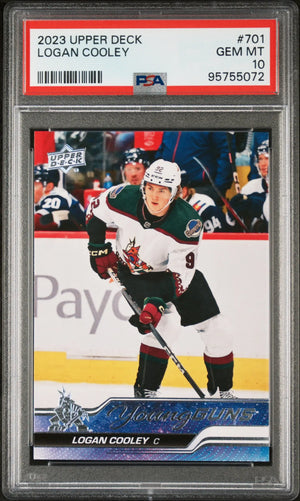 2023 Upper Deck Extended Series Young Guns Rookie Logan Cooley RC PSA 10 