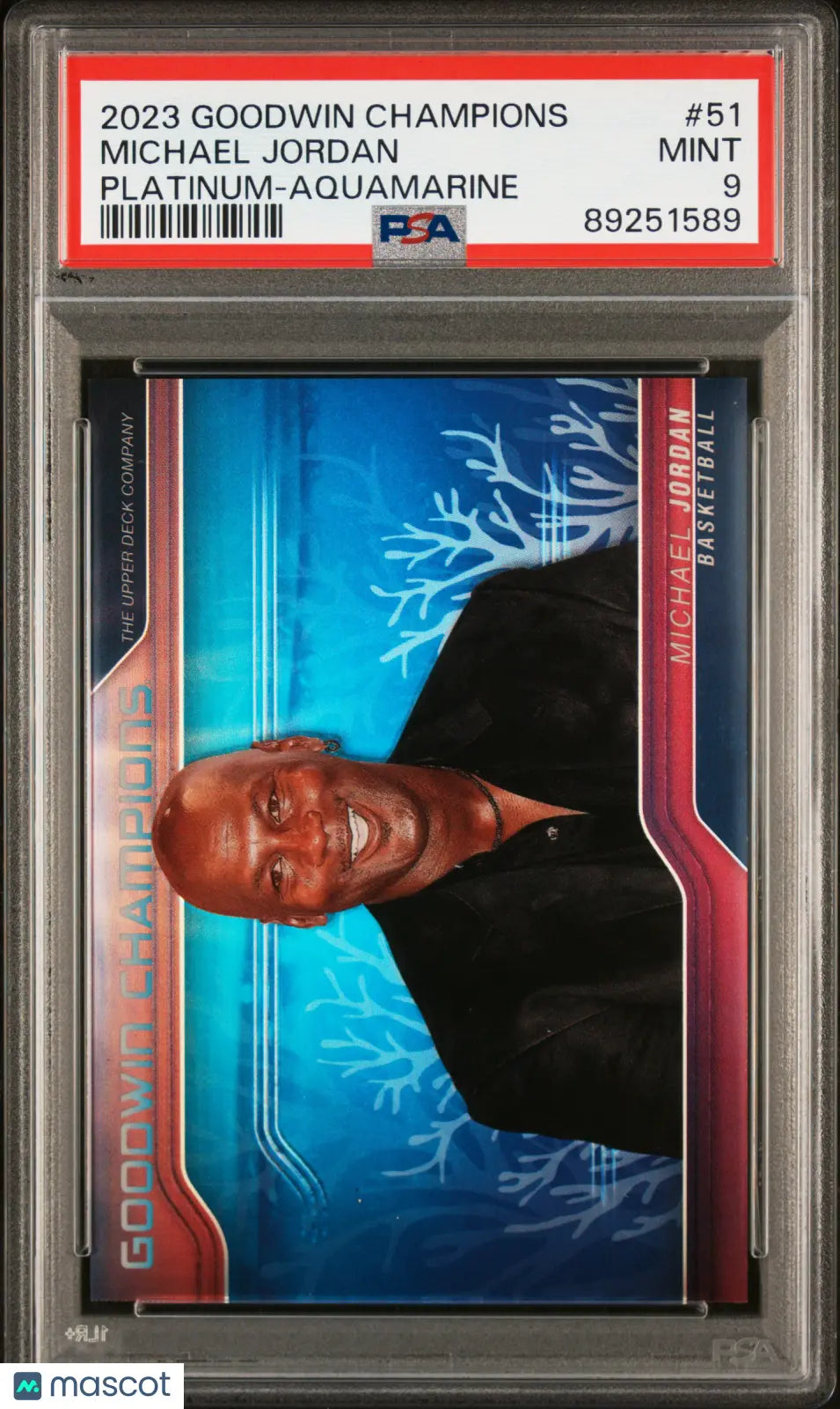 2023 Upper Deck Goodwin Champions Platinum Michael Jordan Aquamarine PSA 9 /75 