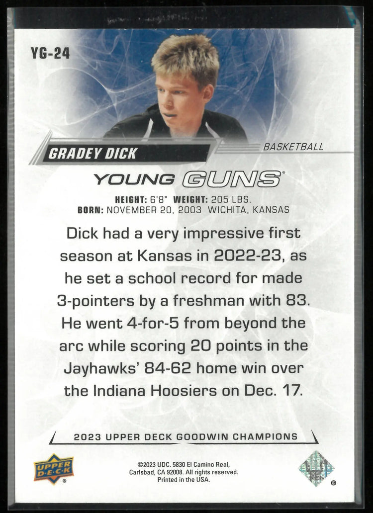 2023 Upper Deck Goodwin Champions Young Guns Gradey Dick High Gloss 