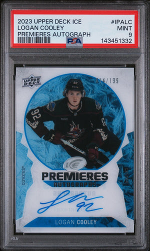 2023 Upper Deck Ice Ice Premieres Autographs Logan Cooley Auto /199 PSA 9 